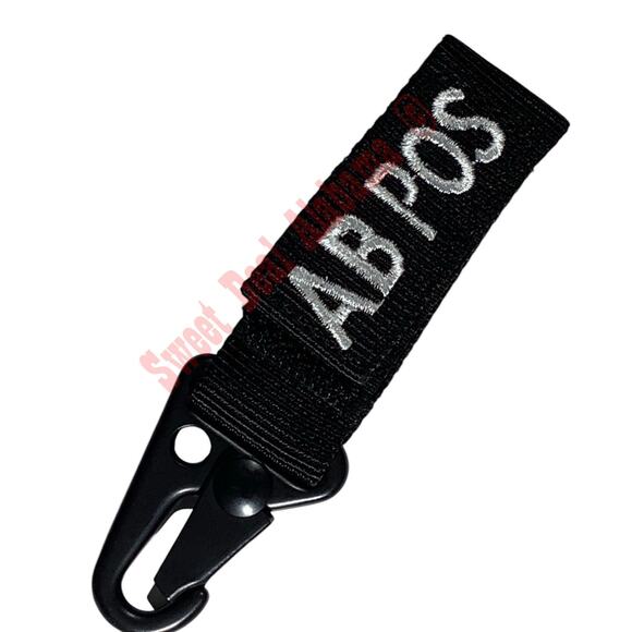 Condor Blood Type Keychain, AB POS (AB POSITIVE), Black, Snaphook - Picture 1 of 5